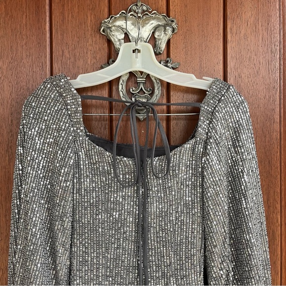 Silver Sequin Mini Dress - Picture 5 of 5
